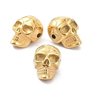 Ion Plating(IP) 304 Stainless Steel Beads, Skull, Golden, 14x9.5x9mm, Hole: 1.6mm(STAS-P291-12G)