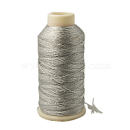 Metallic Thread, Embroidery Thread, 6-Ply, Silver, 0.6mm, about 546.8 yards(500m)/roll(MCOR-G001-0.6mm-13)