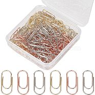 150Pcs 3 Colors Carbon Steel Paper Clips, Bookmark Marking Clips, Oval, Mixed Color, 20x9x1mm, 50pcs/color(FIND-CP0001-50B)