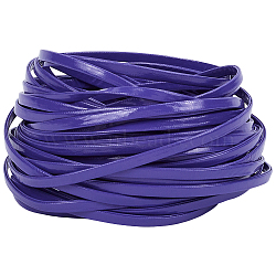 10M Folding PU Leather Cord, Flat, Mauve, 4x1mm, about 10.94 Yards(10m)/Set(OCOR-GF0004-12D-09)