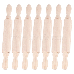 Wooden Rolling Pin, for Baking Pizza, Clay, pasta, Cookies, Roller Pins Baking, Bisque, 20x2.55cm(TOOL-WH0130-10)