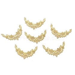 Brass Chandelier Components Links, Nickel Free, Raw(Unplated), 29x43x1mm, Hole: 1mm(KK-T040-057-NF)
