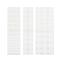 21 Sheets 3 Styles Flat Round Self-adhesive Stickers, for DIY Album Scrapbook, Greeting Card, Background Paper, White, 210~249x105~189x0.4mm, Flat Round: 50~60mm, 7 sheets/style(DIY-DJ0001-56B)