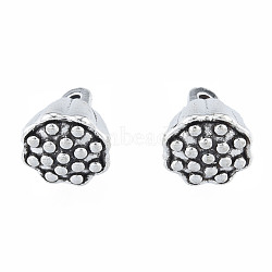 Tibetan Style Alloy Charms, Cadmium Free & Lead Free, Lotus Pod, Antique Silver, 10x9x9mm, Hole: 1.2mm, about 590pcs/1000g(TIBEP-N012-08)