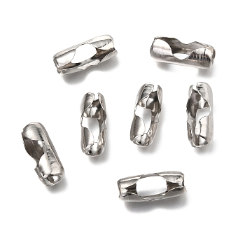 Stainless Steel Ball Chain Connectors, Stainless Steel Color, 30x11mm, Hole: 6x7mm, Fit for 10mm ball chain