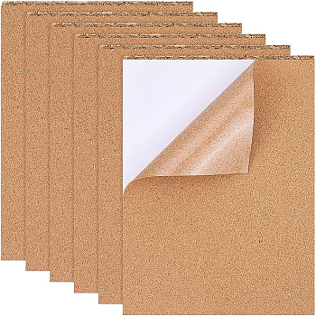 Cork Insulation Sheets, with Adhesive, Rectangle, Peru, 30x21x0.1cm