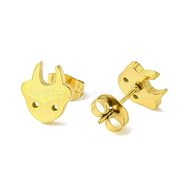 joli petit thème animal 304 boucles d'oreilles à tige en acier inoxydable(EJEW-B041-03A-G)-3