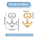 6Pcs 2 Colors 304 Stainless Steel Anchor Hook Clasps(STAS-UN0050-79)-4