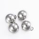 304 Stainless Steel Sphere Charms(X-STAS-H394-12P)-1