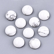 Natural Howlite Cabochons, Half Round/Dome, 8x3~4mm(G-N326-59I)