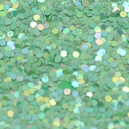 PU Leather Fabric, with Sequins Glitter Powder, for Garment Accessories, Green, 30x20x0.1cm(DIY-WH0199-30J)