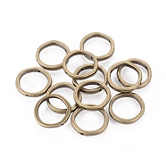 Tibetan Style Ring Bead Frames, Antique Bronze, Lead Free & Cadmium Free & Nickel Free, 19x4mm, Hole: 1mm(X-TIBEB-EA13622Y-AB-FF)