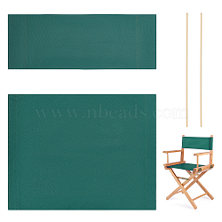 Canvas Cloth Chair Replacement Cover, with Wood Stick, Rectangle, Green, 530x200~420x2~3.5mm(AJEW-WH0502-32B)
