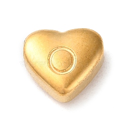 201 Stainless Steel Beads, Golden, Heart, Letter O, 7x8x3.5mm, Hole: 1.5mm(STAS-M335-01O-G)