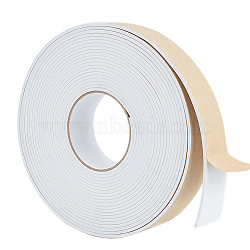 Strong Self Adhesive EVA Foam Tape for Doors and Windows, Anti-Collision Weather Seal Strip, White, 4x0.3cm, 10m/roll(AJEW-WH0347-27C-01)