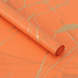 20 Sheets Marble Pattern Gift Wrapping Paper, Square, Folded Flower Bouquet Wrapping Paper Decoration, Tomato, 560~570x560~570mm(PAAG-PW0001-036J)