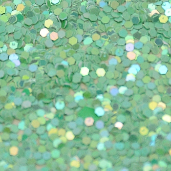 PU Leather Fabric, with Sequins Glitter Powder, for Garment Accessories, Green, 30x20x0.1cm