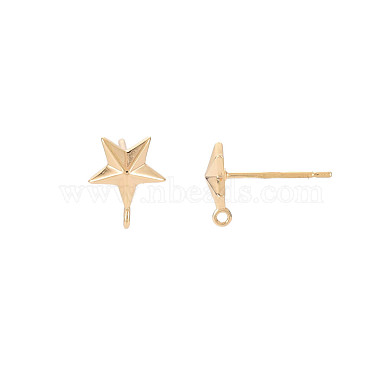 Brass Stud Earring Findings(KK-S364-154)-3