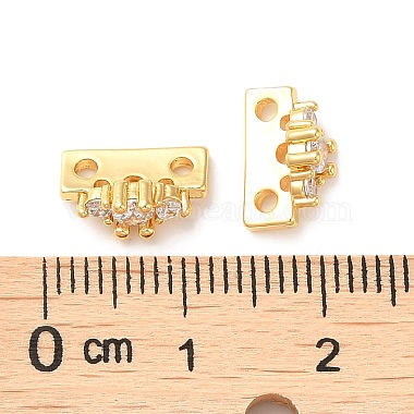 Brass Micro Pave Clear Cubic Zirconia Slide Charms(KK-P239-16G)-3