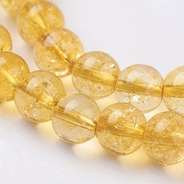 Synthetic Citrine Beads Strands(G-C076-6mm-6A)-3
