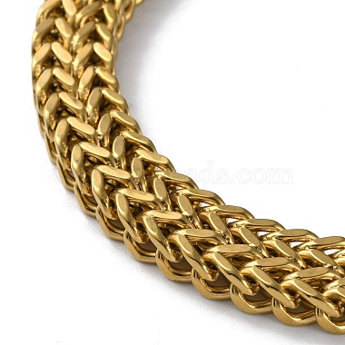 Ion Plating(IP) 304 Stainless Steel Wheat Chain Necklaces(NJEW-P288-15G)-3