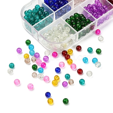 540Pcs 12 Colors Spray Painted Crackle Glass Beads Strands(CCG-YW0001-08)-4