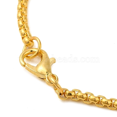 Angel Shape Rhinestone Pendant Necklace with Zinc Alloy Box Chains(NJEW-G118-03G)-4