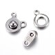 201 Stainless Steel Snap Clasps(STAS-C042-03P)-2