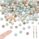 2 brins de perles d'amazonite &agrave; fleurs naturelles(G-NB0006-06)-1