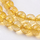 Synthetic Citrine Beads Strands(G-C076-6mm-6A)-3