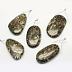 Natural Fossil Pendants(G-G694-A-07)-1