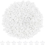 Acrylic Buttons, 2-Hole, Dyed, Star, White, 12x2mm, Hole: 1mm, 1000pcs/box(BUTT-UN0001-17)