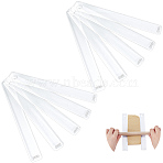 5Sets 5 Styles Transparent Acrylic Clay Thickness Ruler, Modeling Tools, for Ceramic Craft Making, Clear, 180x22x2~6mm, 1style/set(AJEW-HY0002-18)
