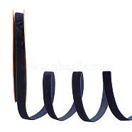 Single Face Velvet Ribbons, Garment Accessories, Prussian Blue, 5/8 inch(15mm), 20 yards/roll(OCOR-WH0080-14A-01)