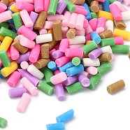 Handmade Polymer Clay Sprinkle Beads, Fake Food Craft, Undrilled/No Hole Beads, Mixed Color, 0.5~10x1.3mm(X-CLAY-Q242-07A)