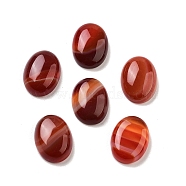 Dyed & Heated Natural Banded Agate Cabochons, Oval, Red, 16x12x5mm(G-G145-01B-15)