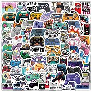 100Pcs Game Machine Plastic Waterproof Sticker Labels, Self-adhesion, for Suitcase, Skateboard, Refrigerator, Helmet, Mobile Phone Shell, Mixed Color, 20~80mm(PW-WG83084-01)