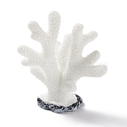 Resin Imitation Coral Ornaments, Artificial Coral for Aquarium Scenery Fish Tank Decoration, White, 53x48x27mm(DJEW-G026-03A)