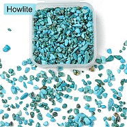 50G Natural Howlite Chip Beads, Dyed, No Hole/Undrilled, 5~10.5x5~7x2~4mm(G-YW0001-81)