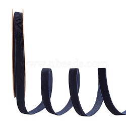 Single Face Velvet Ribbons, Garment Accessories, Prussian Blue, 5/8 inch(15mm), 20 yards/roll(OCOR-WH0080-14A-01)