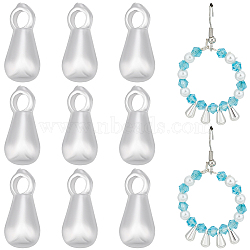 10Pcs 925 Sterling Silver Chain Extender Drop, Teardrop, Rhodium Plated, with 1 Sheet Polishing Cloth, Platinum, 5.5x2.5mm, Hole: 1.2mm(STER-BBC0009-33)