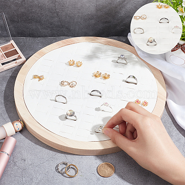 92-Slot Wooden Ring Jewelry Display Round Tray(EDIS-WH0030-20A)-3