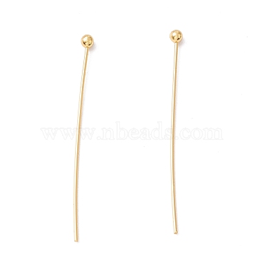 3cm Real 18K Gold Plated Brass Ball Head Pins