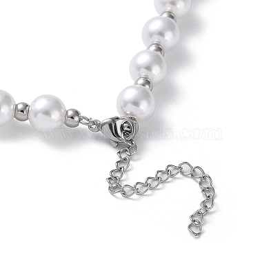 collier de perles graduées en perles de plastique(NJEW-F317-03P)-3