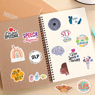 56Pcs 56 Styles Pathology Theme Paper Cartoon Stickers Sets(STIC-P004-19)-8