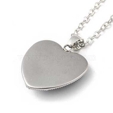 Glass Heart with Cloud Pendant Necklace(NJEW-H165-01H)-3