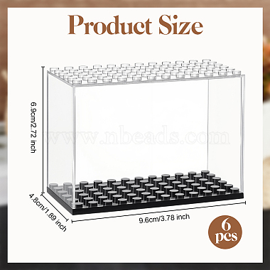 Vitrina rectangular de pl&aacute;stico para minifiguras con base negra(ODIS-WH0004-14)-2