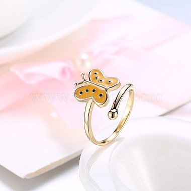 Fashion Butterfly Alloy Enamel Cuff Rings(RJEW-BB20413-A-8)-4