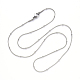 304 Stainless Steel Round Snake Chain Necklace(NJEW-S420-009C-P)-3
