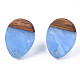Accessoires de boucles d'oreilles en résine et bois de noyer(MAK-N032-006A-H04)-2